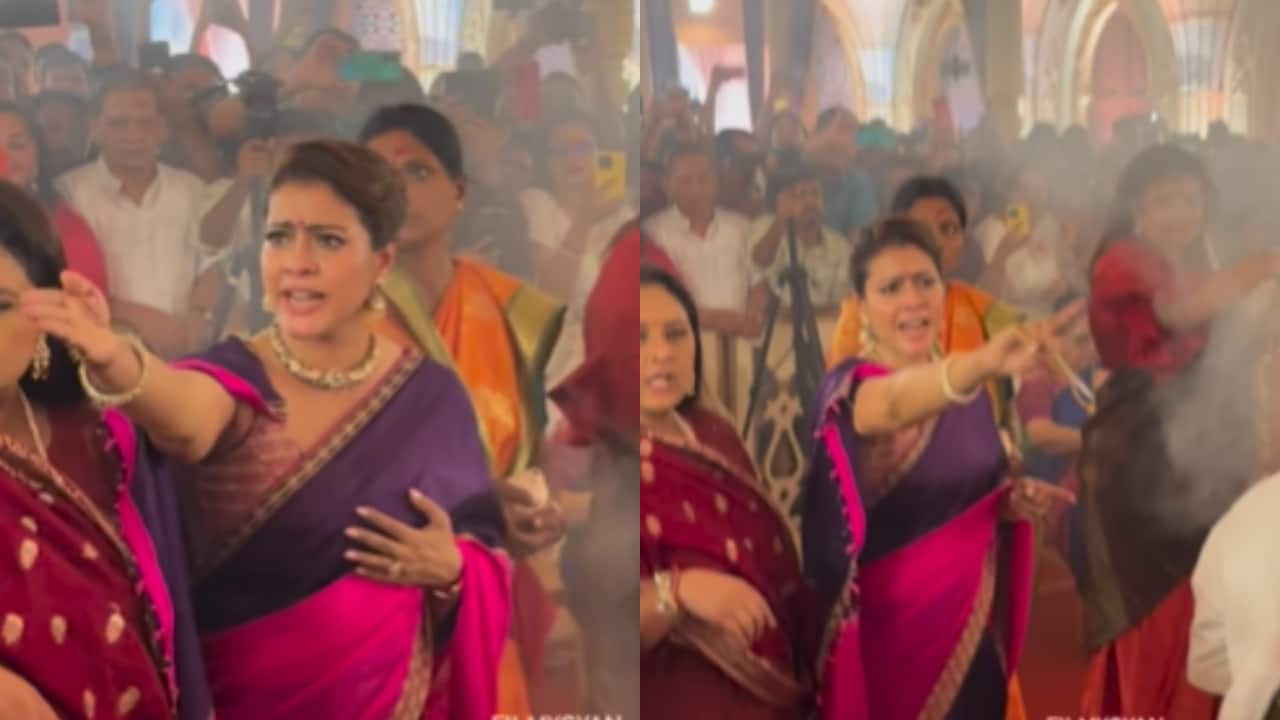 Kajol gets angry at people for wearing shoes while performing puja at her Durga pandal, says, "have some respect"