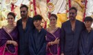 Kajol playfully pinches Ajay Devgn, fans call It a 'Biwi thing' as they pose during Durga Puja celebration
