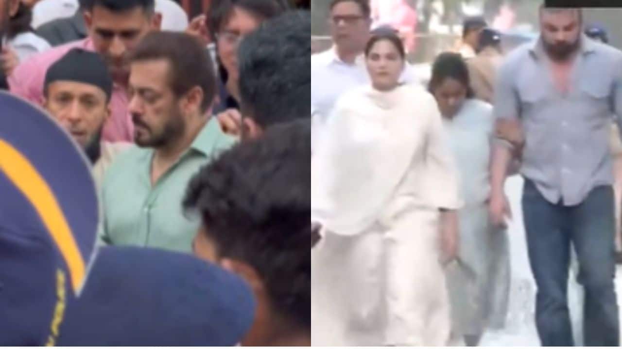 Salman Khan, Sohail Khan, Pooja Bhatt and other celebs reach Baba Siddique's residence to pay their last respects