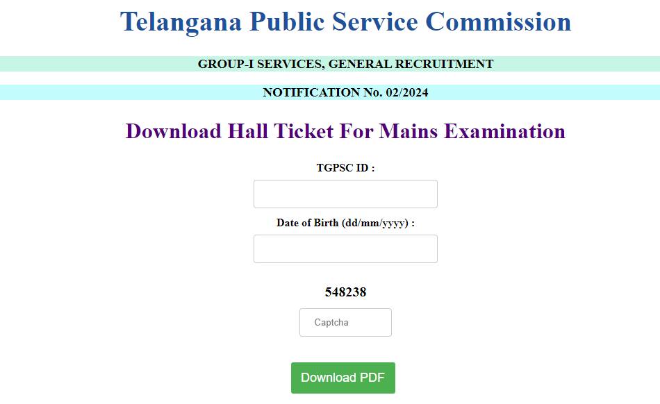 TSPSC Group 1 Hall Ticket 2024 for Mains out today @ tspsc.gov.in, direct link here TSPSC Group 1 Hall Ticket 2024 for Mains out today @ tspsc.gov.in, direct link here