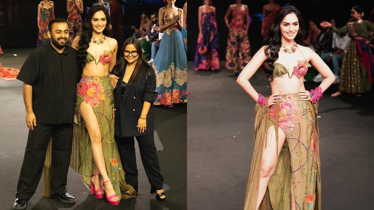 Manushi Chhillar shines at Lakme Fashion Week as she walks for designers Rishi and Vibhuti