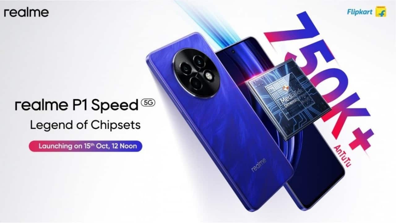 Realme P1 Speed 5G with MediaTek Dimensity 7300 Energy SoC, 5000 mAh battery to launch on October 15