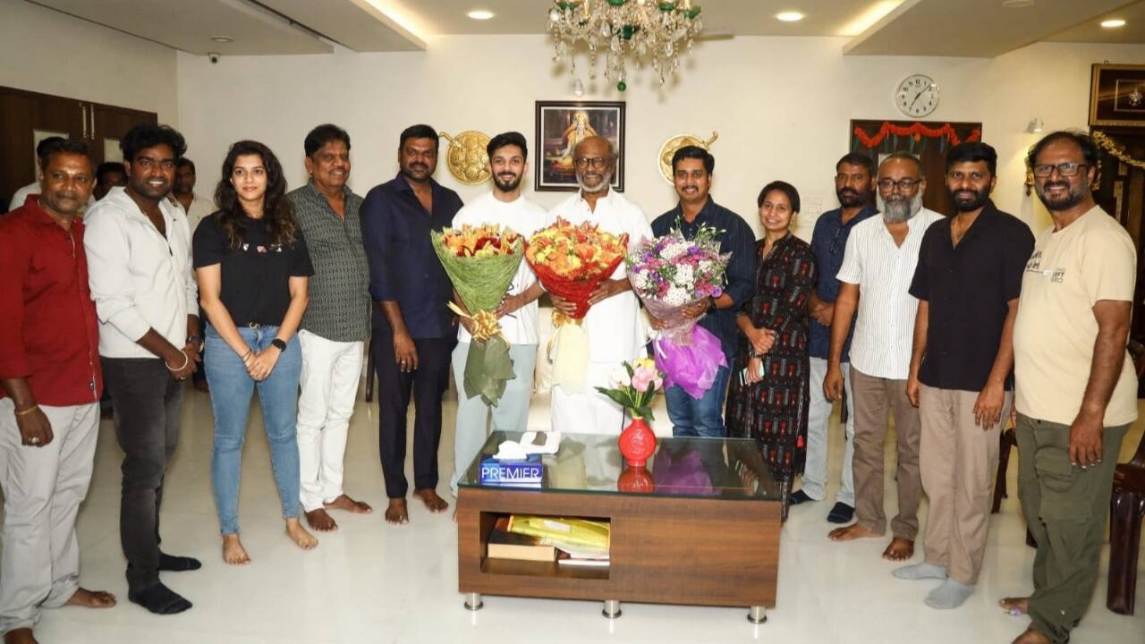 Rajinikanth makes his first public appearance after heart procedure, joins Vettaiyan team in success celebration