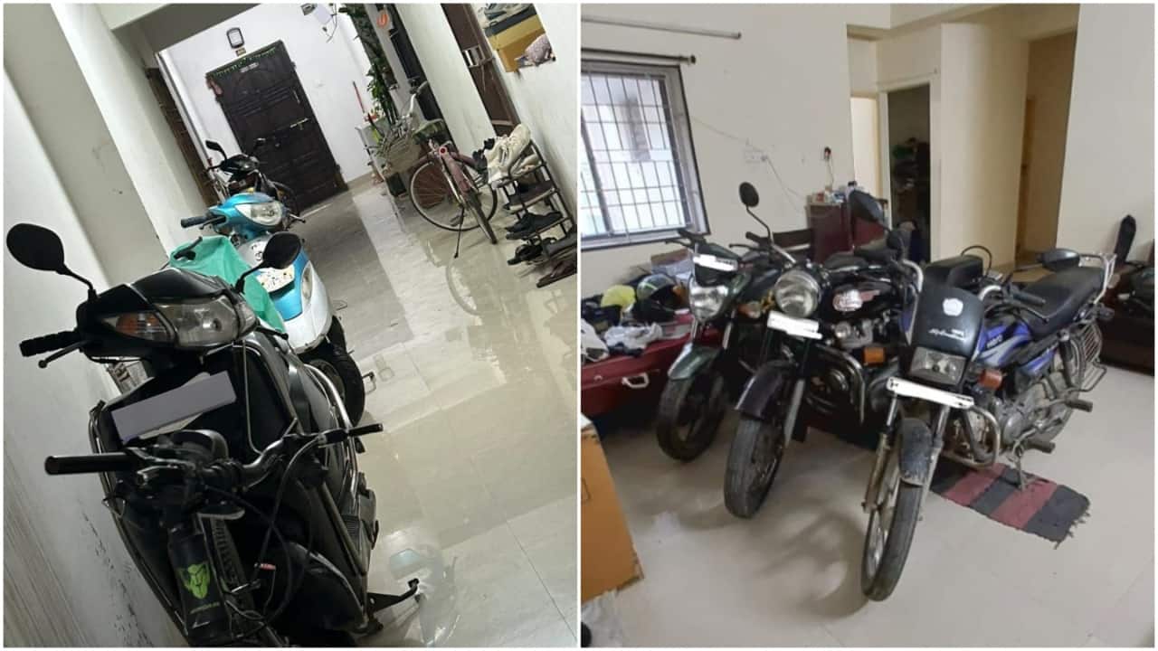Chennai rains: Residents park two-wheelers in flats, fourth-floor corridors to prevent damage
