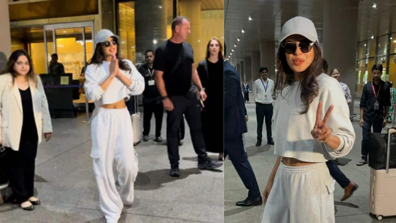 Desi girl Priyanka Chopra arrives in Mumbai for the promotions of her Marathi film Paani