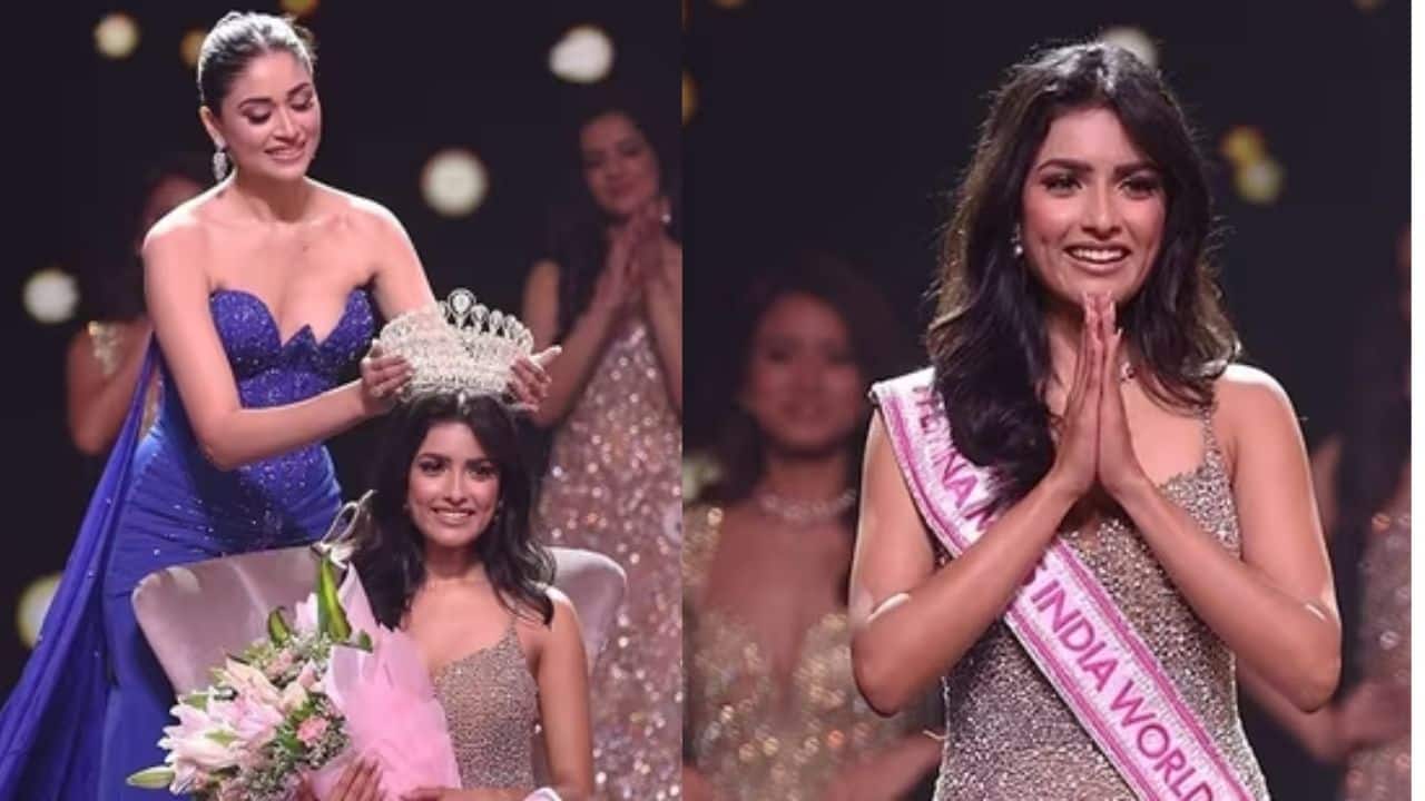 Nikita Porwal crowned as Femina Miss India 2024; soon to participate in Miss Worlda Porwal declared as Femina Miss India World 2024; will soon contest at Miss World