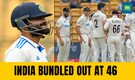 Team India register humiliating record, score 46 all out against New Zealand in Bengaluru