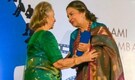 Shabana Azmi honoured with Excellence in Cinema Award at MAMI Film Festival 2024, presented by Waheeda Rehman