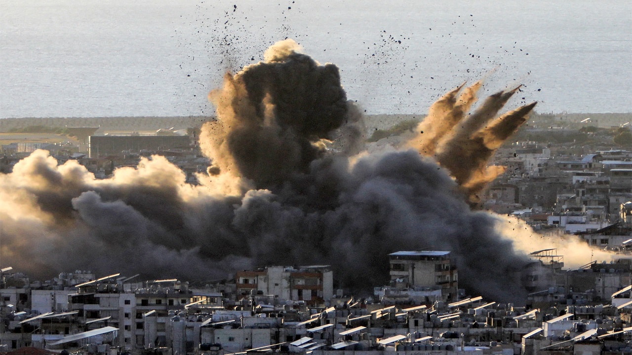 Israel pounds Gaza, Beirut after Hezbollah fires 200 rockets at northern region