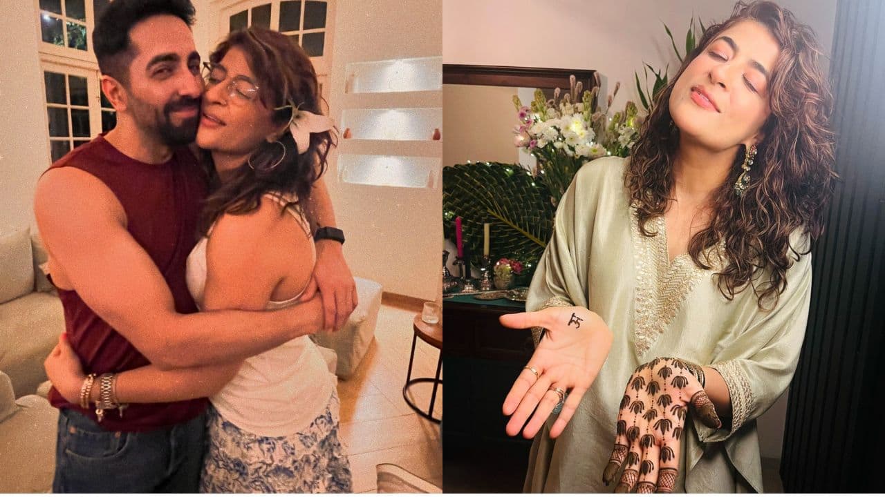 Tahira Kashyap celebrates Karwa Chauth apart from Ayushmann Khurrana, adorns her hand with his initial in Mehendi