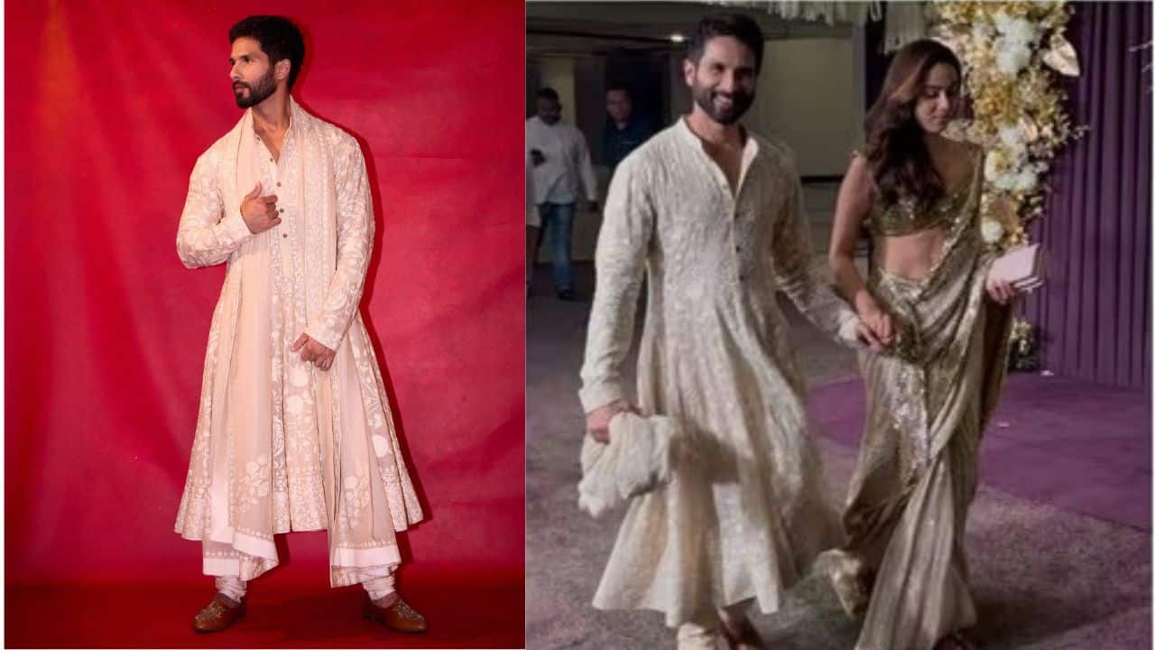 Shahid Kapoor compared to Ranveer Singh for wearing Anarkali kurta set at Manish Malhotra's Diwali Bash