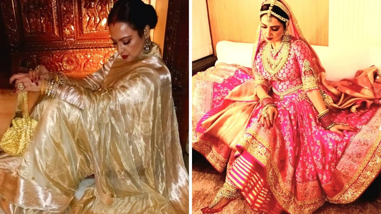 Veteran Bollywood actress Rekha’s recent festive looks is an ode to vintage glam