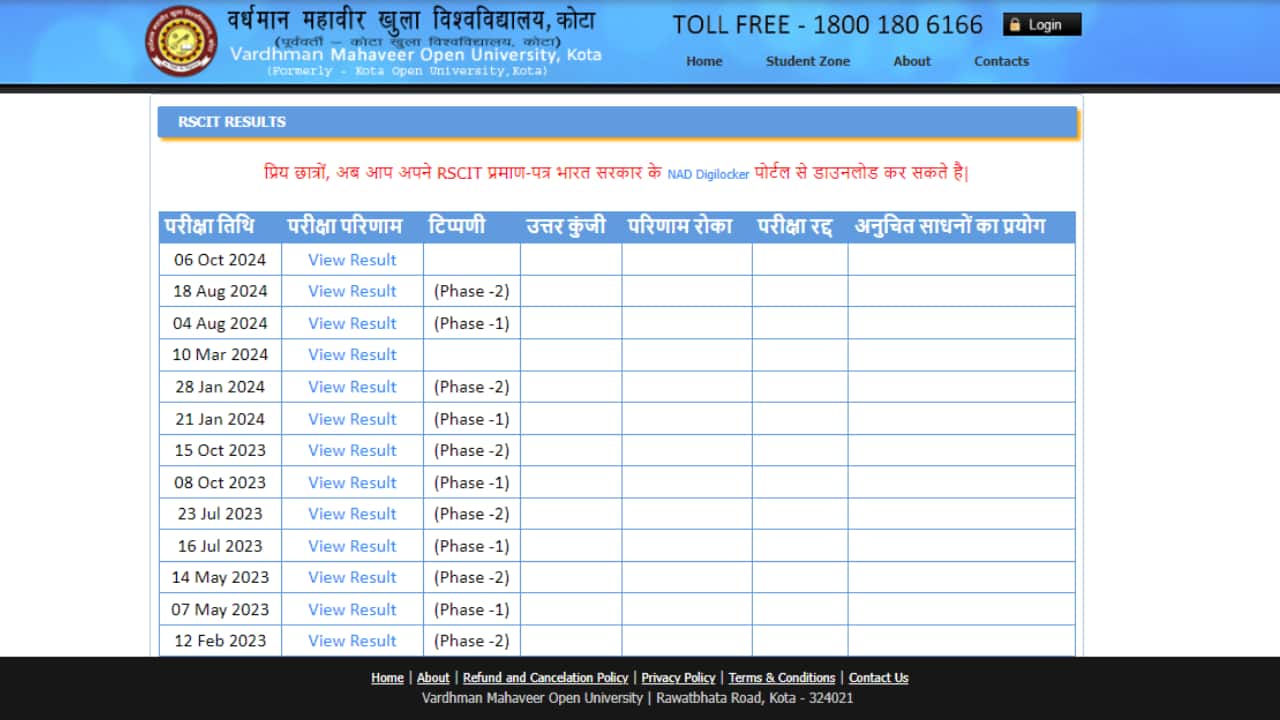 Wcd Rkcl VMOU RKCL RSCIT October 2024 Result Released at rkcl.vmou.ac.in, Link ...