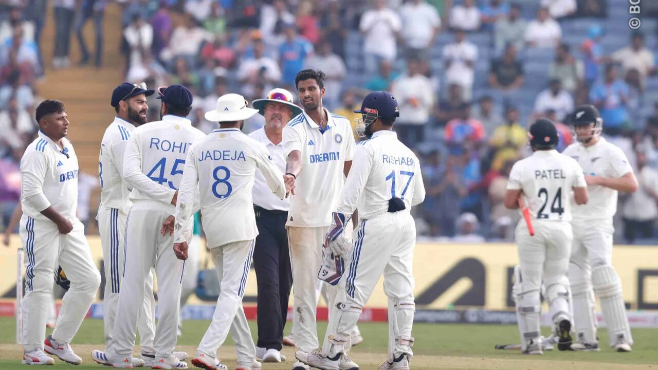 IND vs NZ 2nd Test: Washington Sundar provides the X-factor as India storm back to bowl New Zealand out for 259