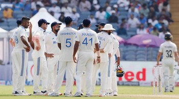 New Zealand had made 198 for 5, an overall lead of 301 at the end of day 2 (Image BCCI)