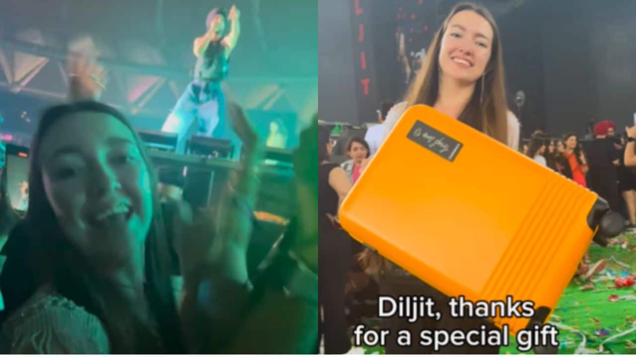 Diljit Dosanjh gives a special gift to Russian fan at Delhi concert, assures her of safety: " These are all your brothers"