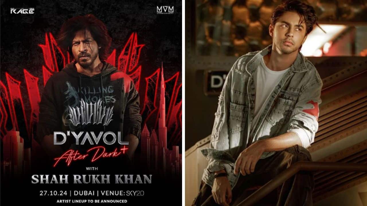 Shah Rukh Khan launches son Aryan Khan's D'YAVOL event in Dubai and dances to hit number one Jhoome Jo Pathaan