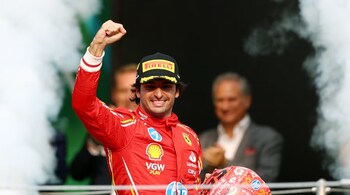 Ferrari's Carlos Sainz took an emotional win in the Mexico City Grand Prix (Image Reuters)