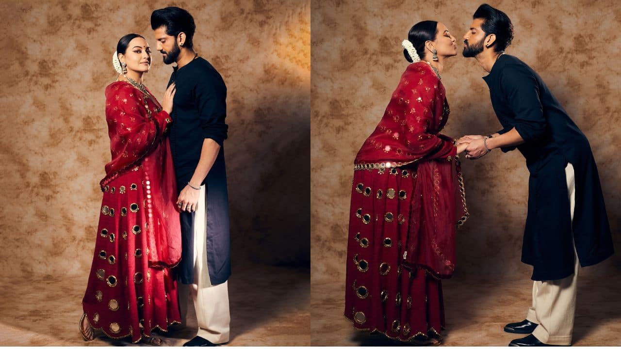 Sonakshi Sinha and Zaheer Iqbal give major couple goals in stunning ethnic outfits from their Diwali celebration pics