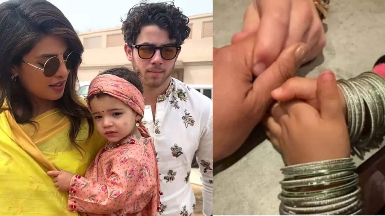 Priyanka Chopra celebrates Dhanteras with her hubby Nick and daughter Malti, who flaunts her silver bangles, see