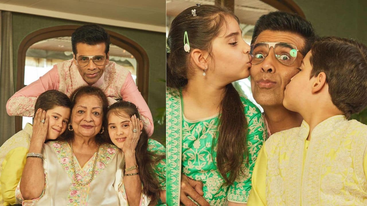 Karan Johar drops adorable pictures with mother, Hiroo Johar and kids, Yash and Roohi ahead of Diwali, see