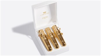 The L’Or de Vie Le Cérémonial Vintage 2023 comes with three serum bottles with 30ml each. (Image credit: dior.com)