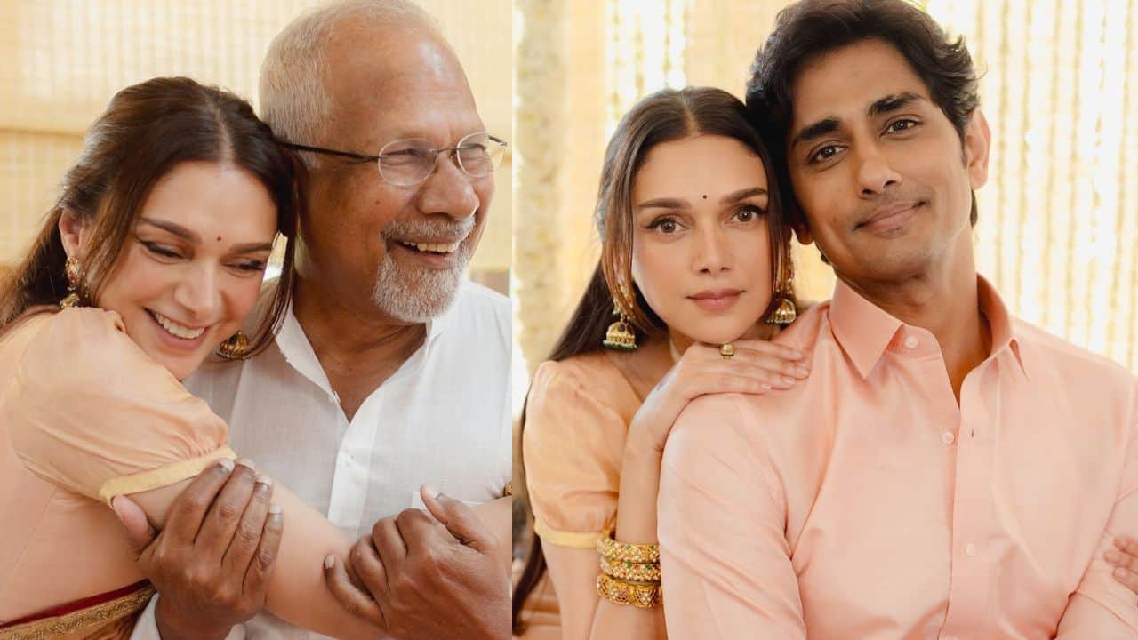 Aditi Rao Hydari and Siddharth share unseen pics from their wedding with Mani Ratnam and Kamal Haasan, check out her