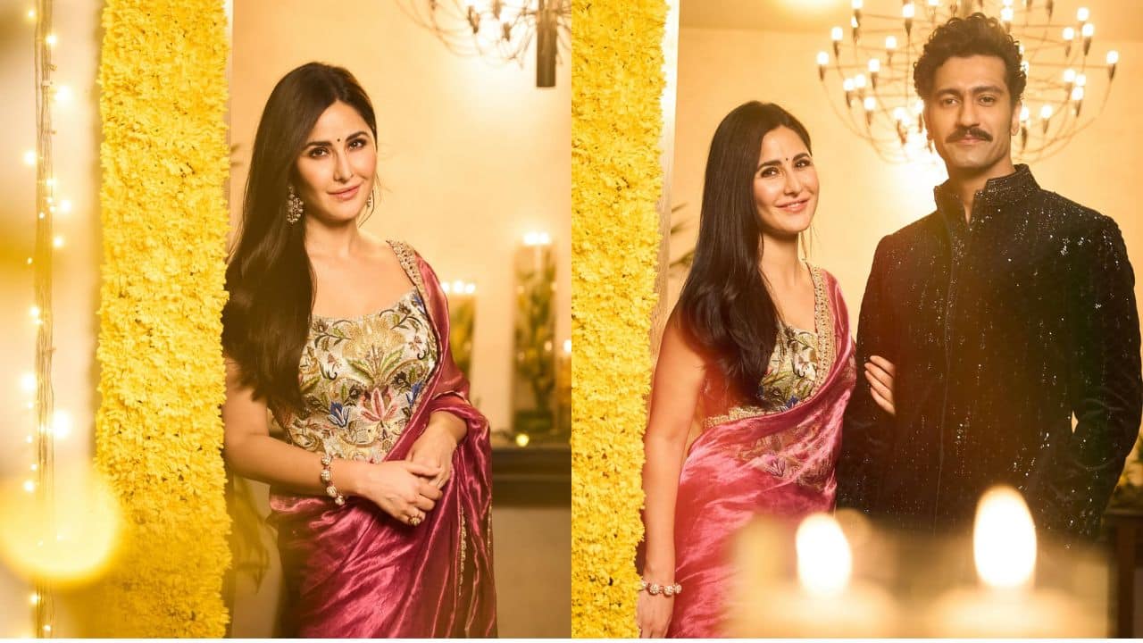 Katrina Kaif and Vicky Kaushal share stunning photos in traditional attire for Diwali, see pics