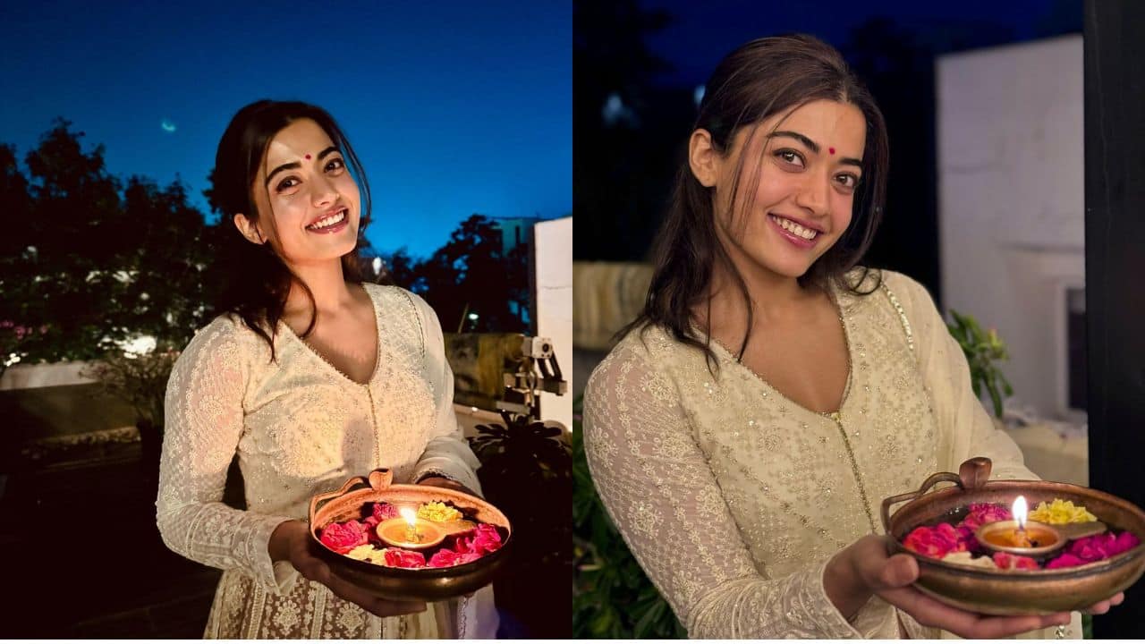 Rashmika Mandanna shares stunning photos from her Diwali celebrations, credits Vijay Devarakonda’s brother