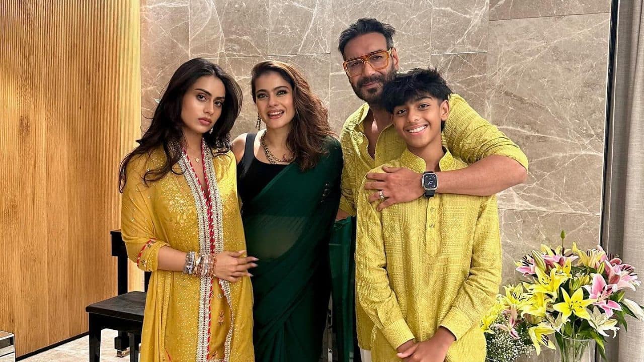 Kajol shares heartwarming pics with Ajay Devgn, daughter Nysa and son Yug as the celebrate Diwali