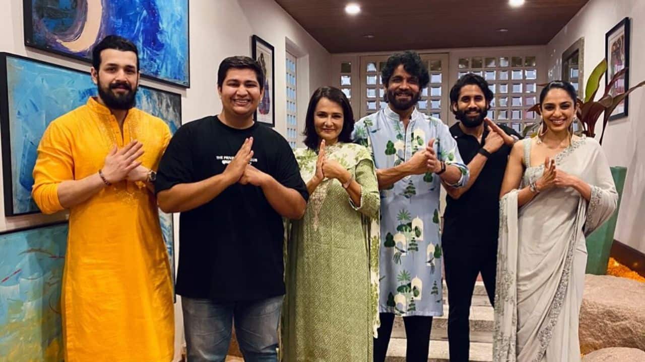 Naga Chaitanya and Sobhita Dhulipala celebrate first Diwali together in Hyderabad, see