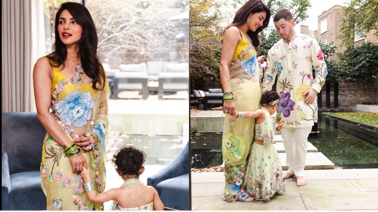 Priyanka and Nick embrace Diwali spirit in stunning couture by Rahul Mishra