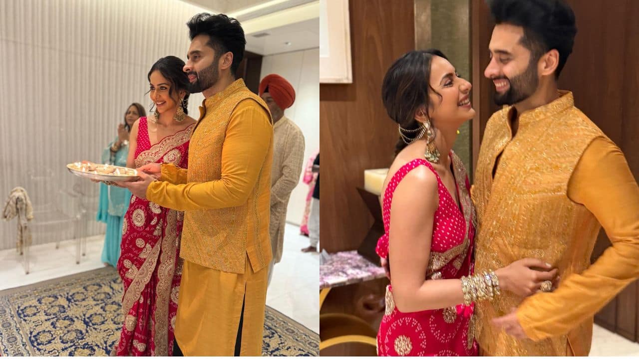 Rakul Preet Singh and Jackky Bhagnani give a glimpse of their first Diwali celebrations after marriage