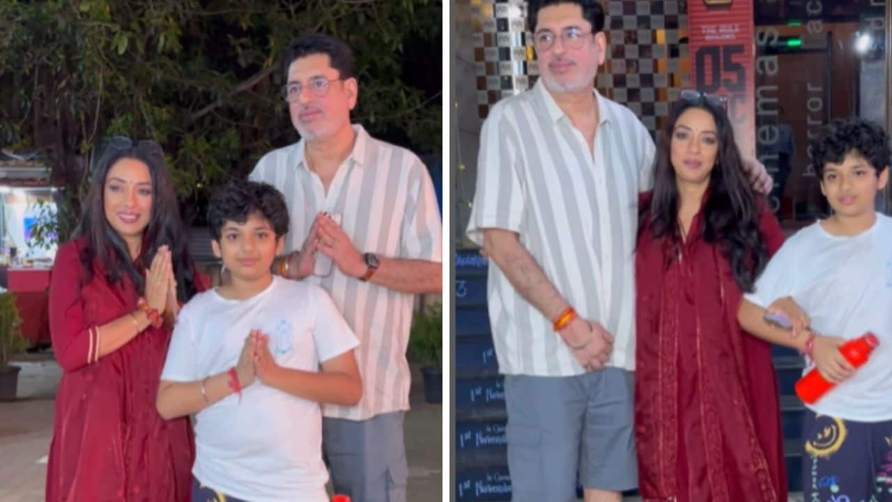 Rupali Ganguly steps out with husband Ashwin Verma and son for the first time after stepdaughter's allegations