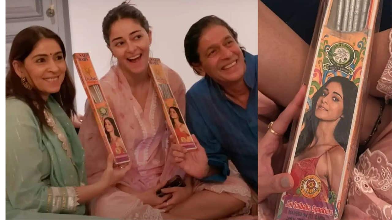 Ananya Panday gets thrilled as she sees her picture on phuljhadi packet, says, "it's my dream", video goes viral