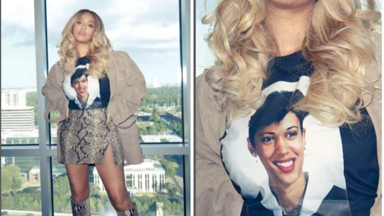 Beyonce wears a Kamala Harris t shirt on US election Day
