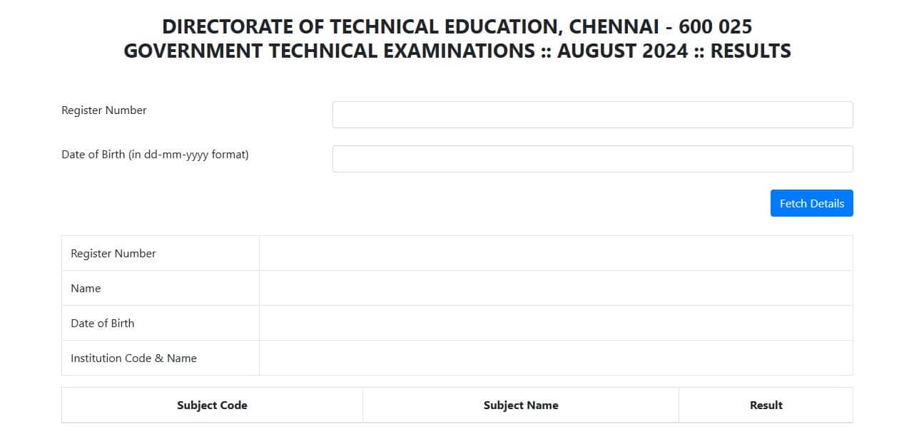 TNDTE Typewriting Result 2024 declared @ tndtegteonline.in; direct link to Typewriting, Shorthand, Accountancy results here
