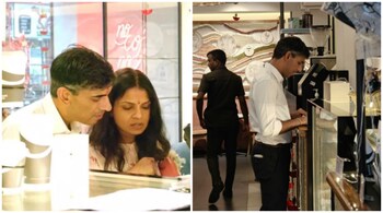 Rishi Sunak and Akshata Murty were spotted at Third Wave Coffee in Bengaluru. (Image credit: @vinaykoppad/X)