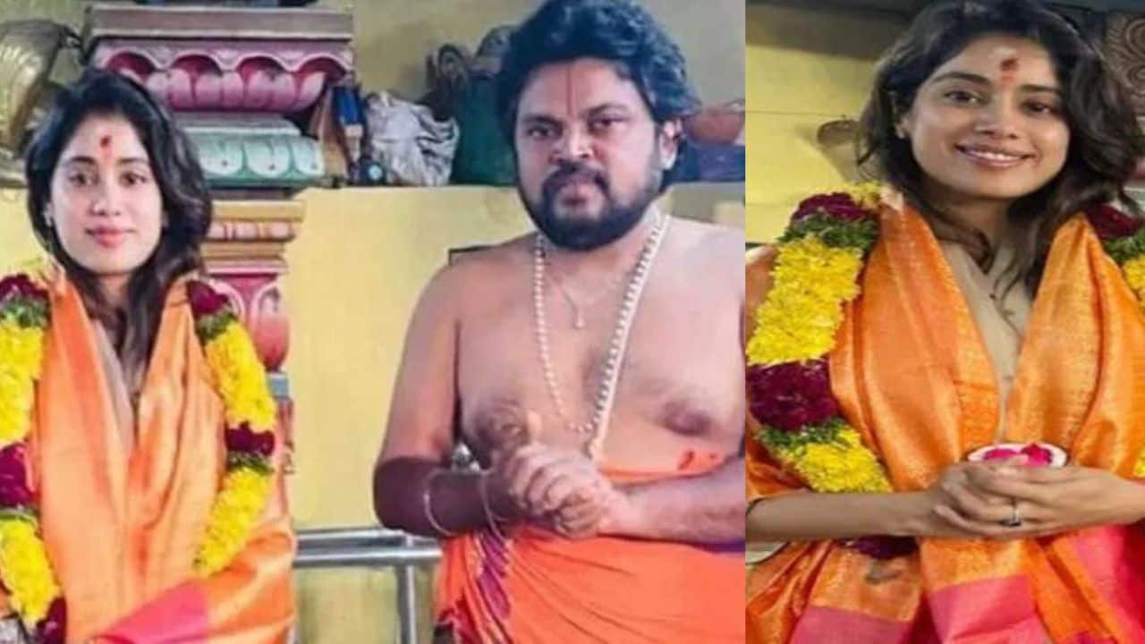 Janhvi Kapoor does a special pooja at Hanuman mandir in Hyderabad, watch