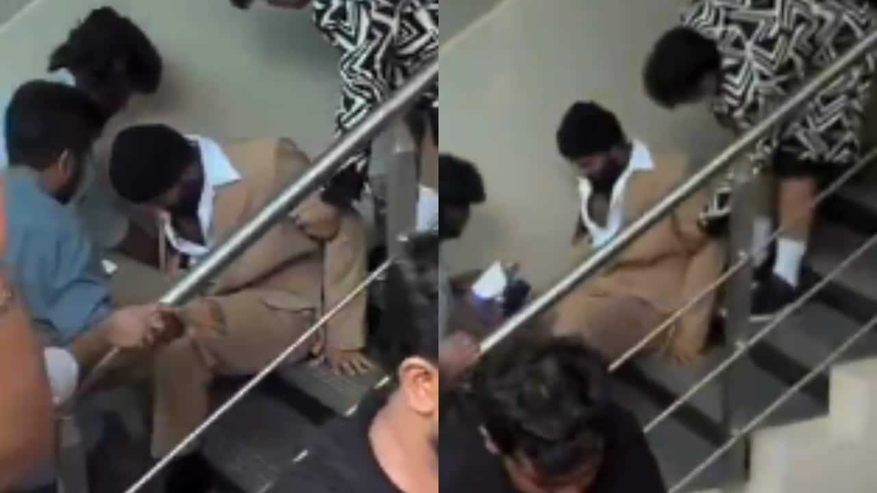 Vijay Devarakonda slips on stairs while promoting his music video with Radhika Madan, watch