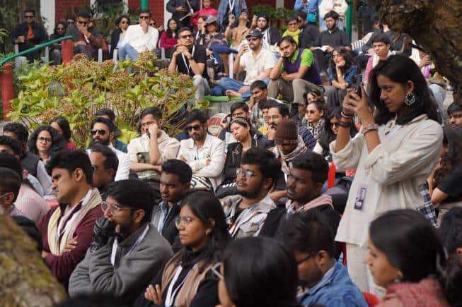 Audience at Dibakar Banerjee's conversation at DIFF 2024.