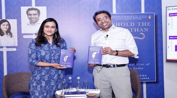 aurabh Mukherjea and Nandita Rajhansa with their new book