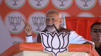 Prime Minister Narendra Modi addressing a rally in Sarath in poll-bound Jharkhand. (Photo: X/BJP)