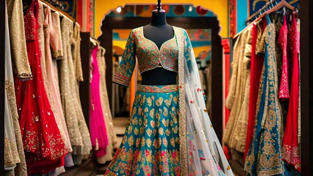 Discover luxury and tradition combined at Delhi's best bridal shopping destinations – where every bride’s dream ensemble awaits! (Image: Meta AI)
