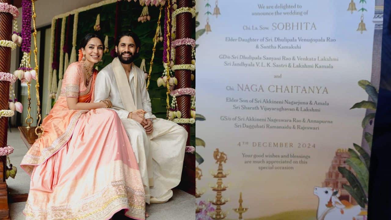 Sobhita Dhulipala and Naga Chaitanya’s wedding card features rich South Indian traditions, to tie the knot on December 4: Details inside