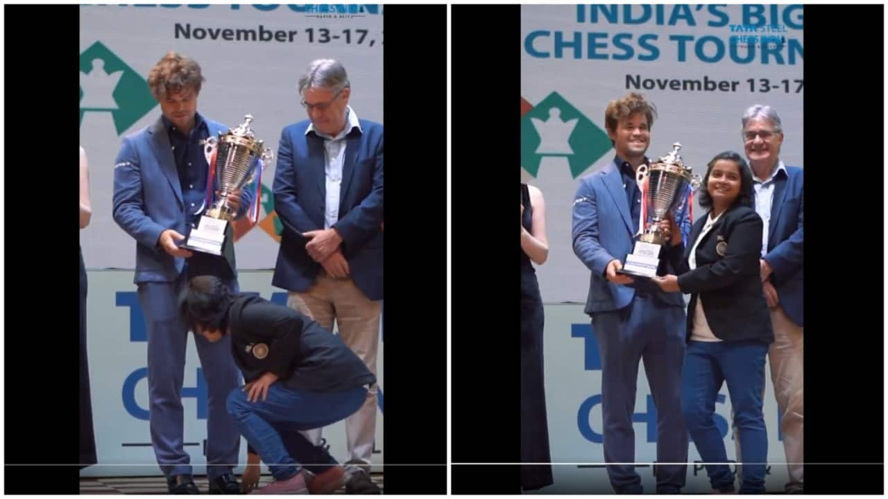 Indian chess star's gesture to Carlsen goes viral.