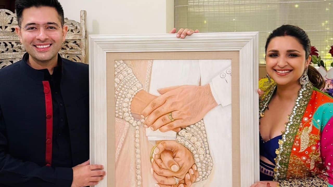 Parineeti Chopra and Raghav Chadha receive heartfelt handmade painting from her mother for wedding anniversary, see pic