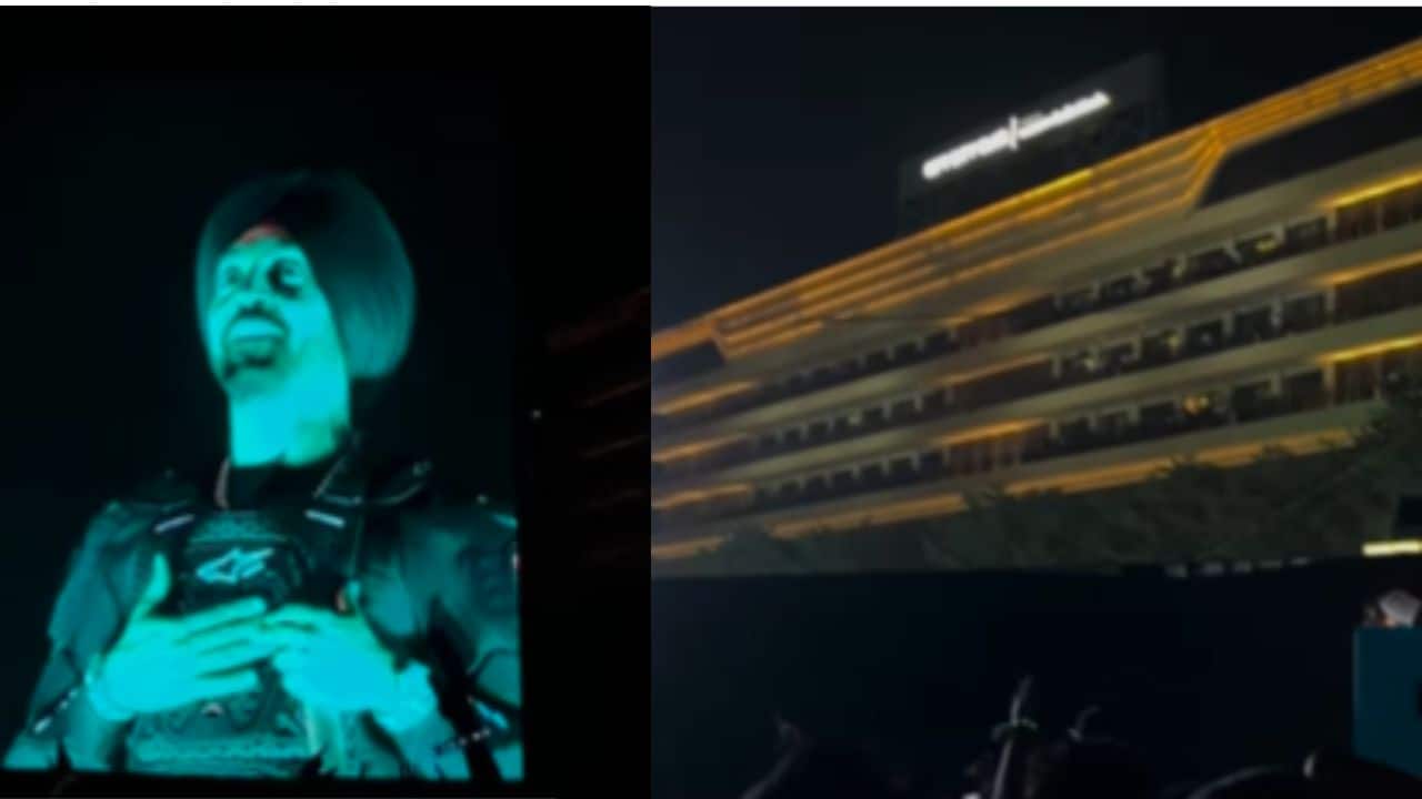 Diljit Dosanjh addresses audience watching his concert from hotel balcony without tickets, says, "Yeh hotel waale game kar gaye"