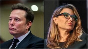 Elon Musk and (right) Brazil's first lady Janja Lula da Silva. (Image credit: AFP, X)