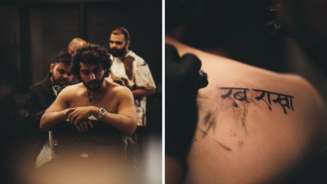 Arjun Kapoor gets a tattoo 'Rab Rakha' post the success of Singham Again, dedicates to his mom